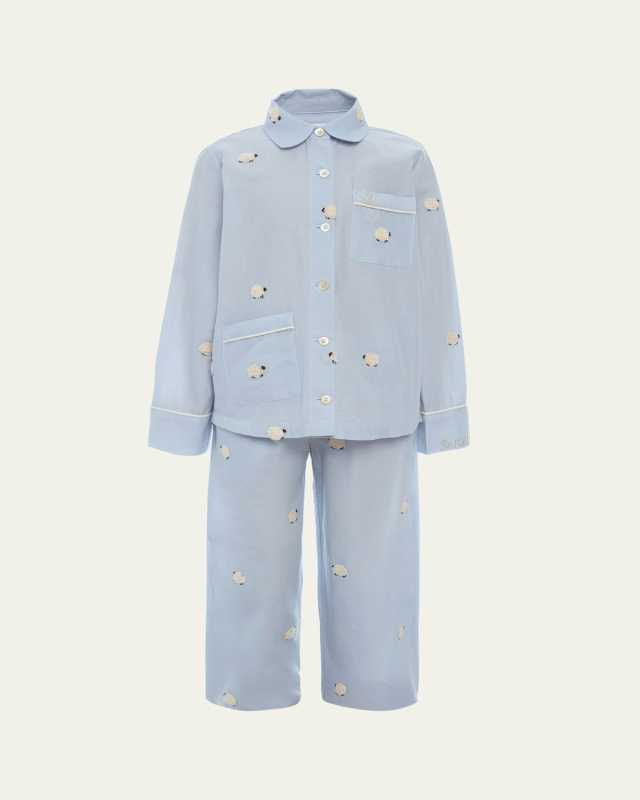 Girl's Sheep Pajama Set, Size 2-1